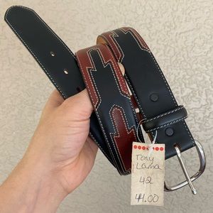 Mens Tony Lama genuine leather belt size 42